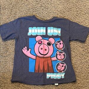 Join Us Piggy Kids Short Sleeve Tee - Blue